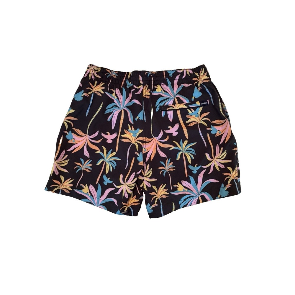 Chubbies Men's Size Small Black And Neon Palm Tree Swim Trunks - Picture 2 of 3